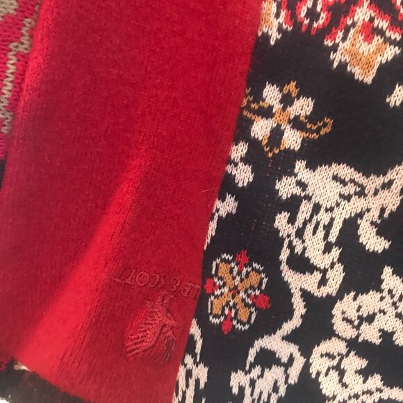 wool jersey jaquard tunic/dress women's M patchwork midi boho artto wear Retro - Picture 6 of 9